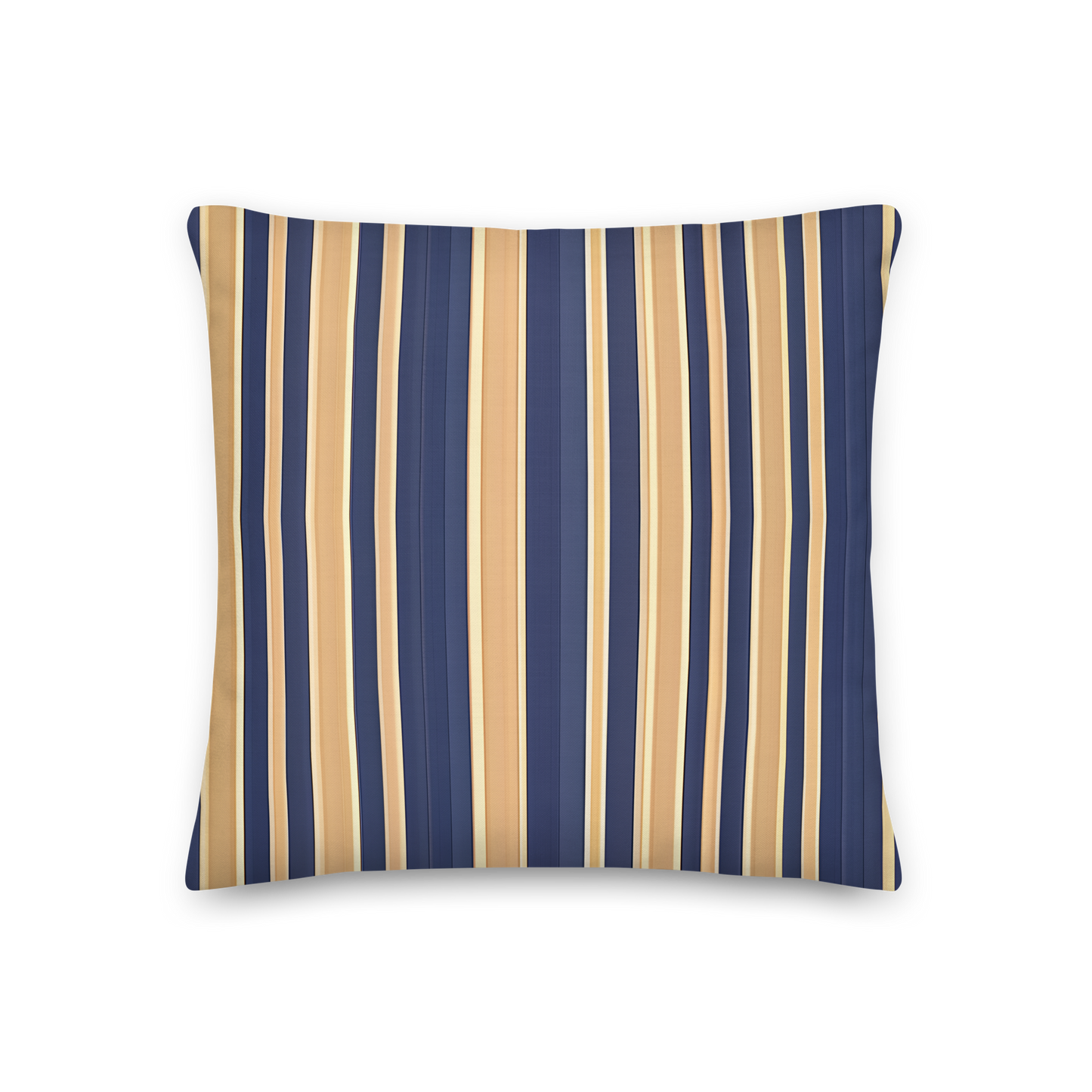 Decorative cushion with a striped pattern