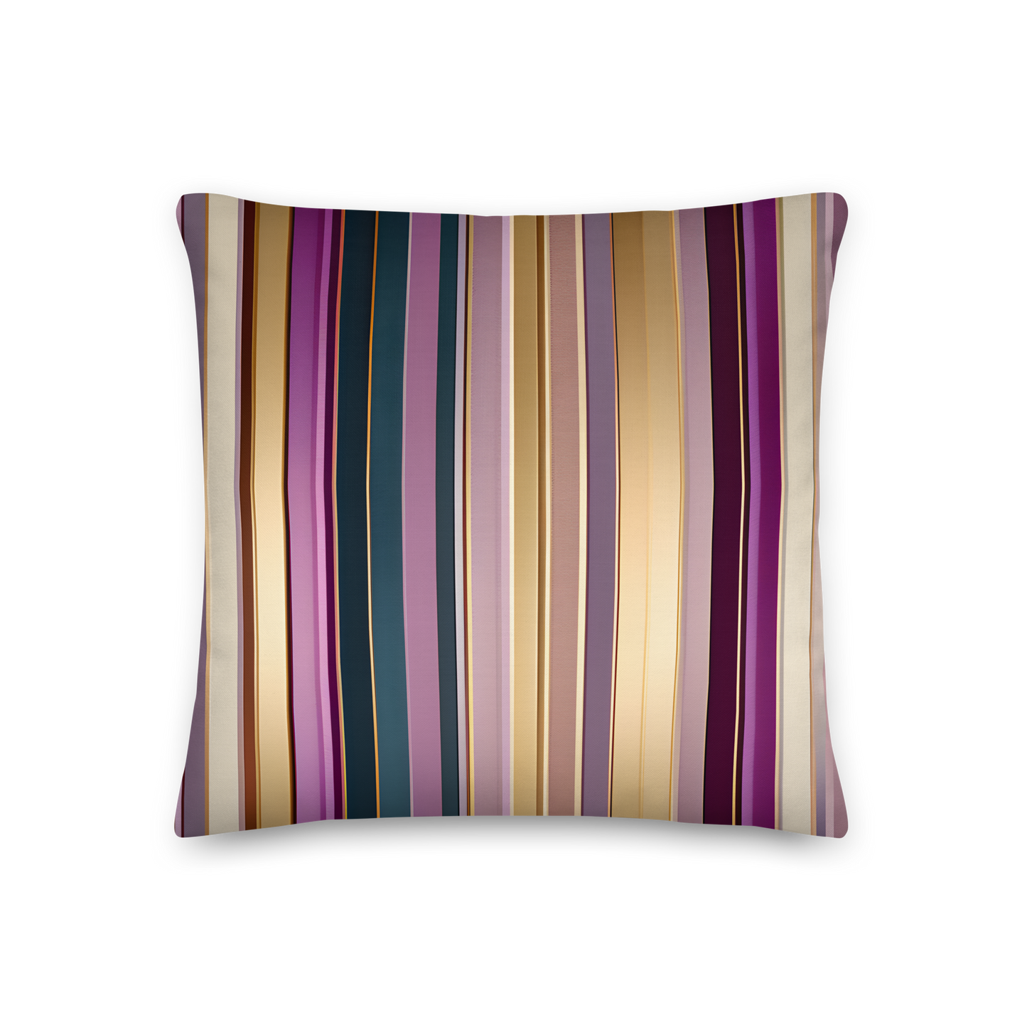 Decorative cushion with a striped pattern