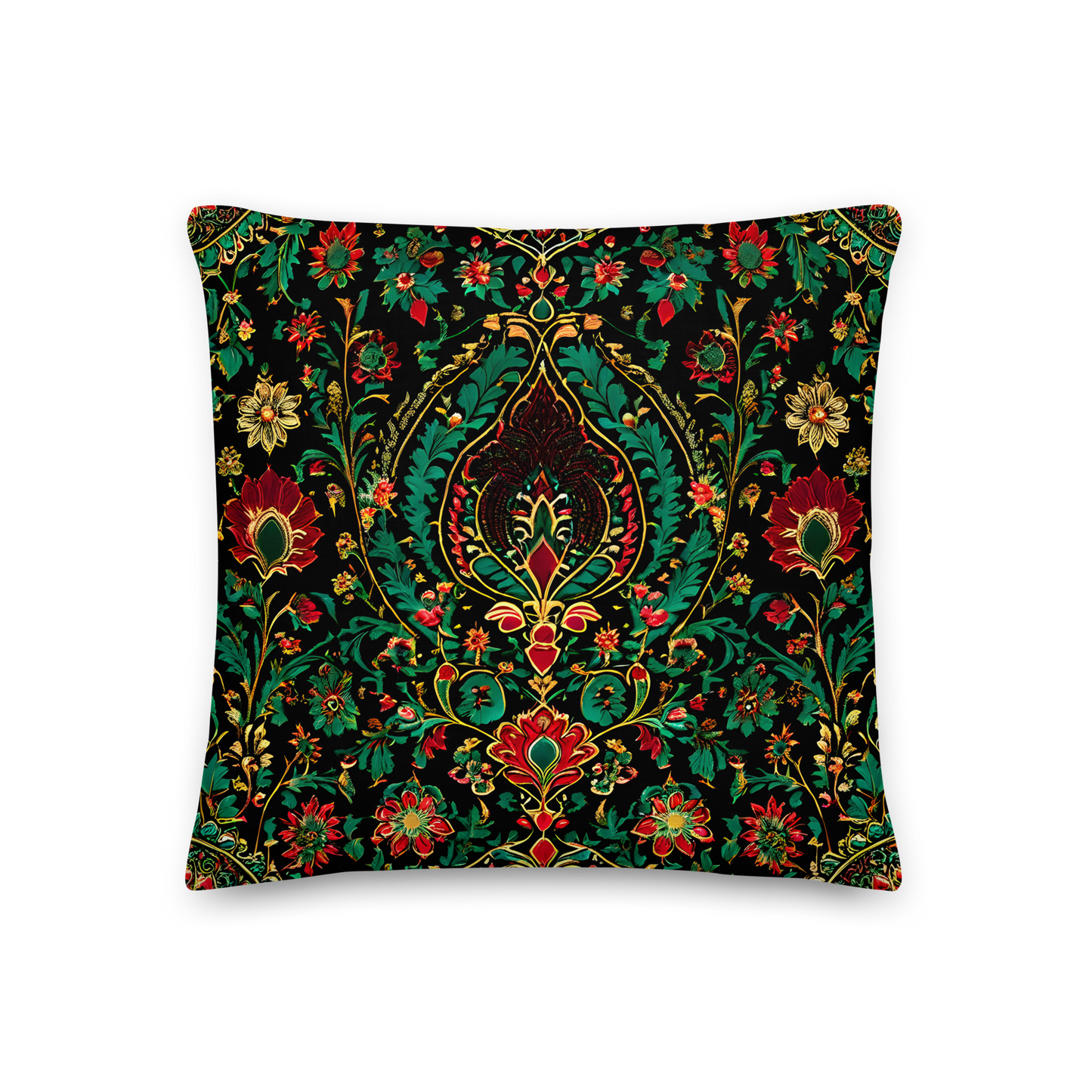 Decorative cushion with Persian floral pattern