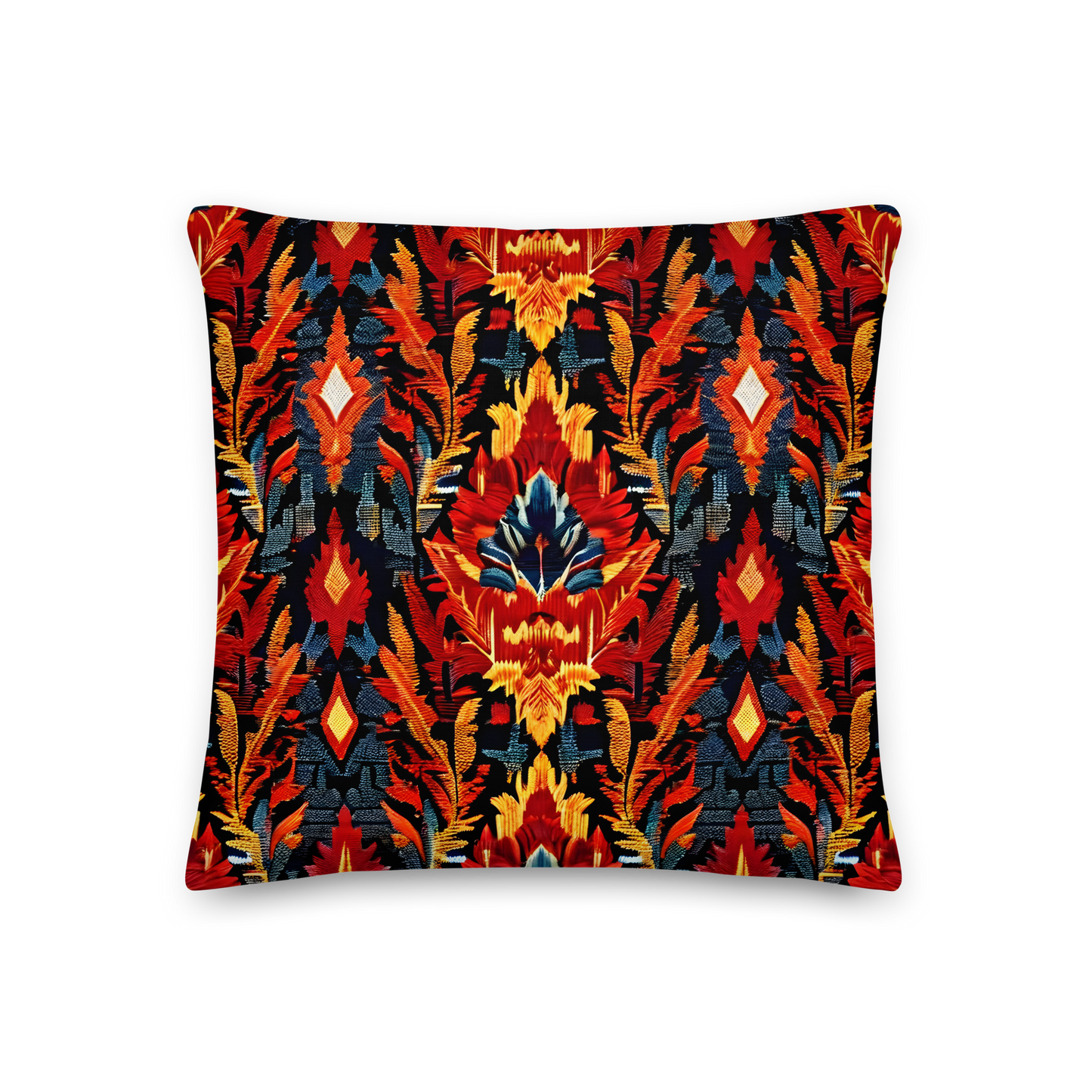 Ikat pattern decorative cushion