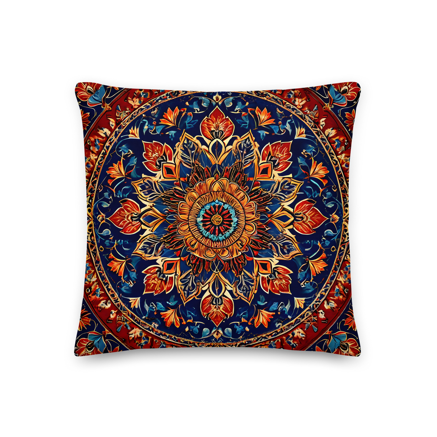 Decorative cushion with Persian medallion pattern