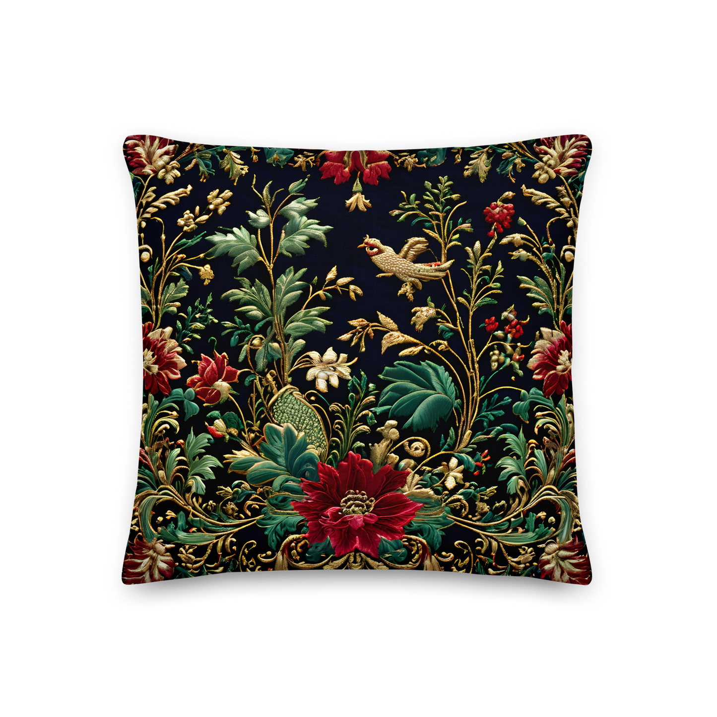 Decorative cushion with tapestry pattern