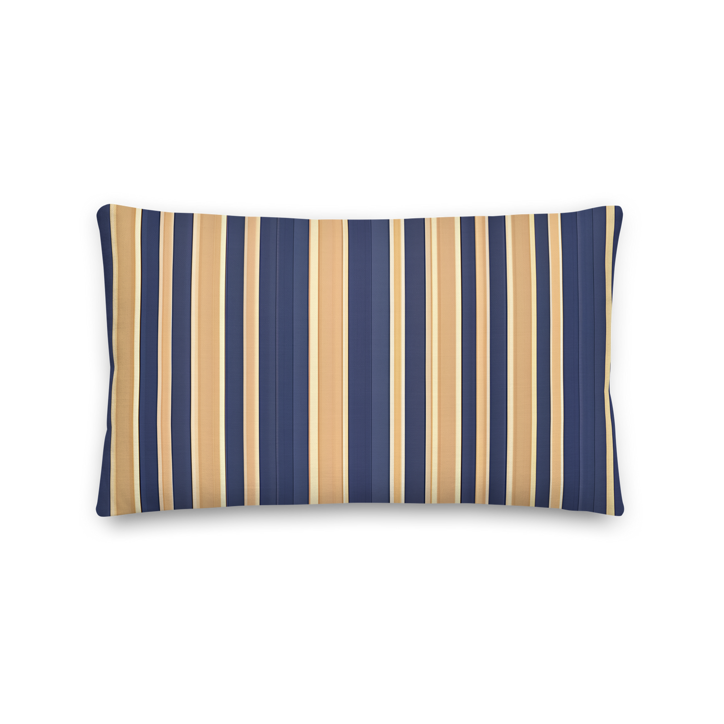 Decorative cushion with a striped pattern