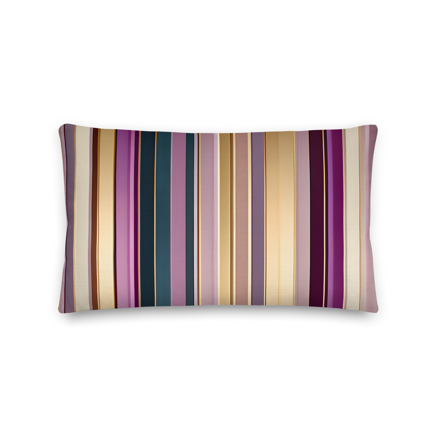 Decorative cushion with a striped pattern