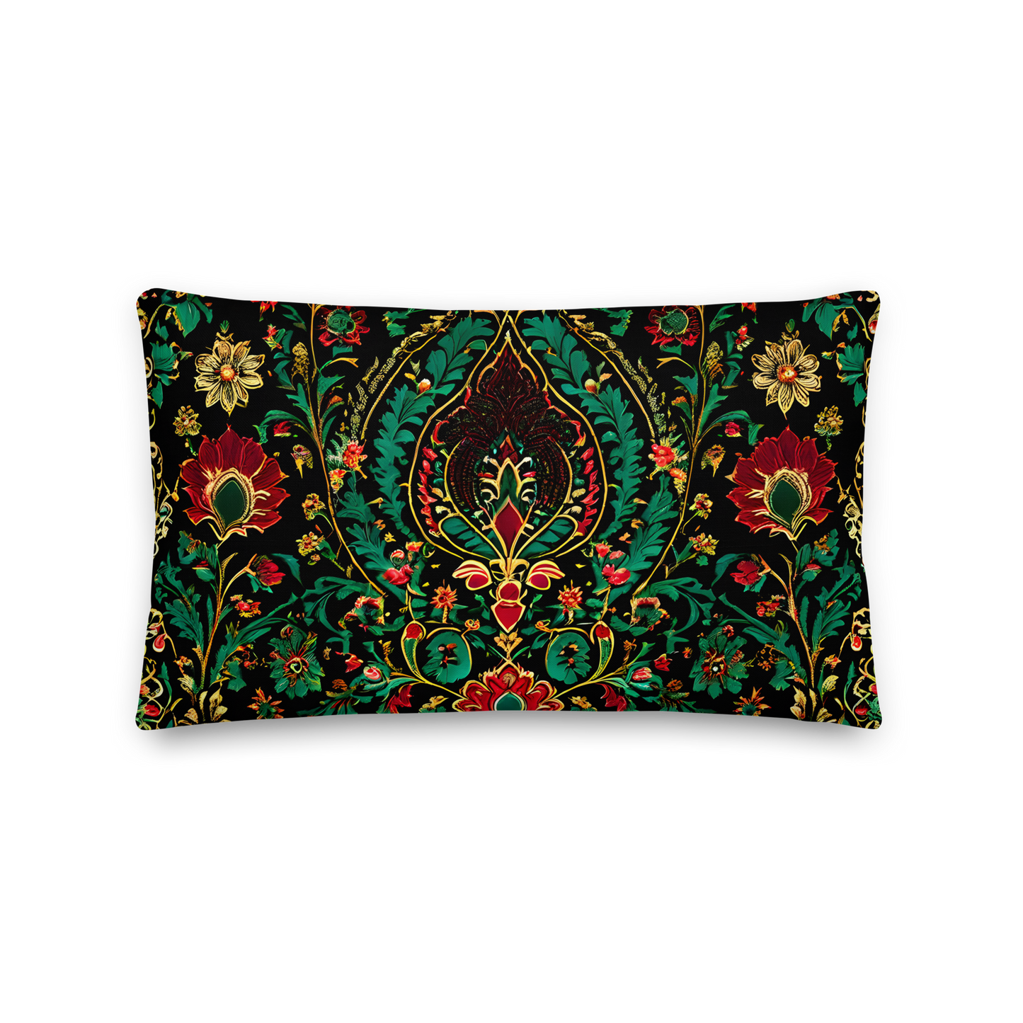 Decorative cushion with Persian floral pattern