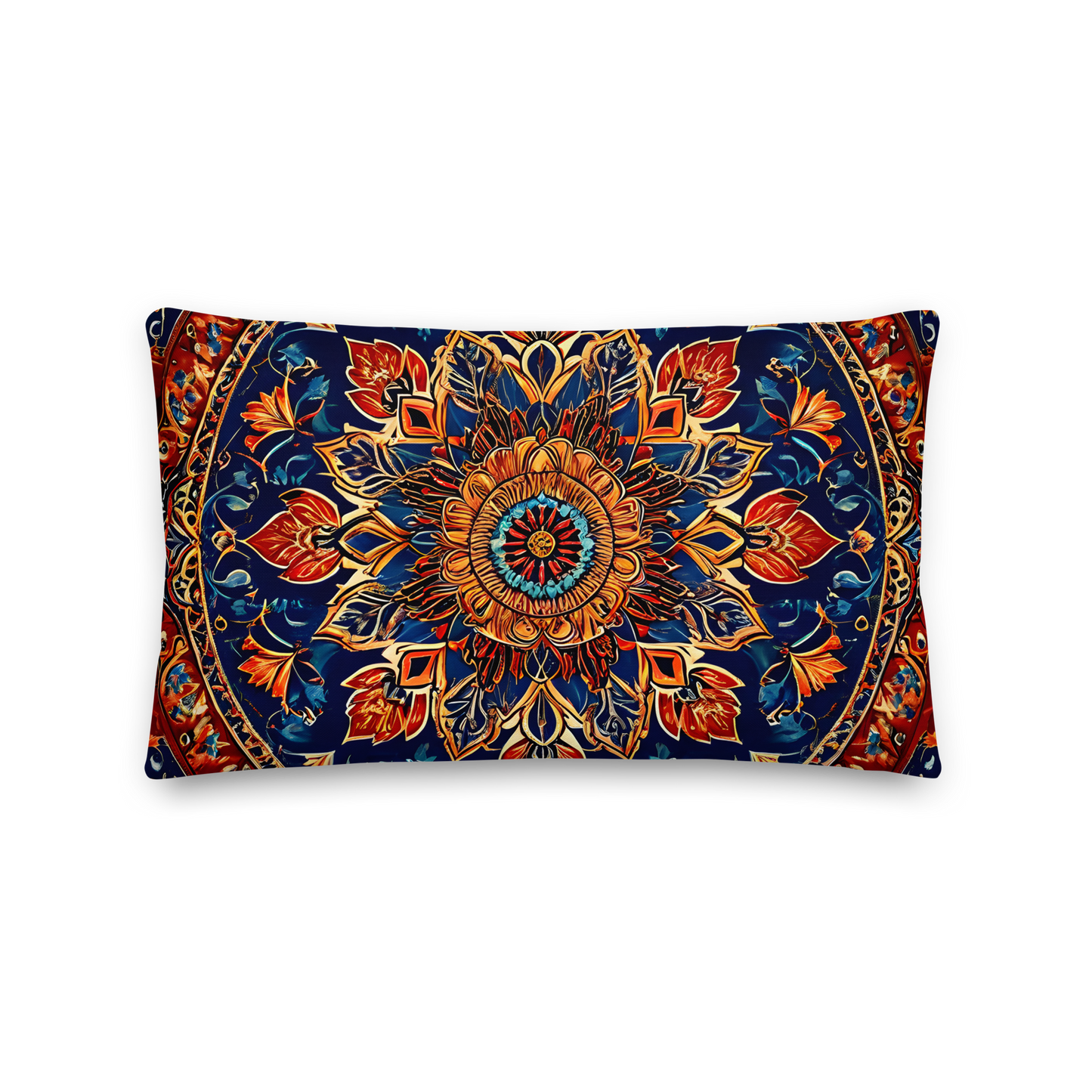 Decorative cushion with Persian medallion pattern