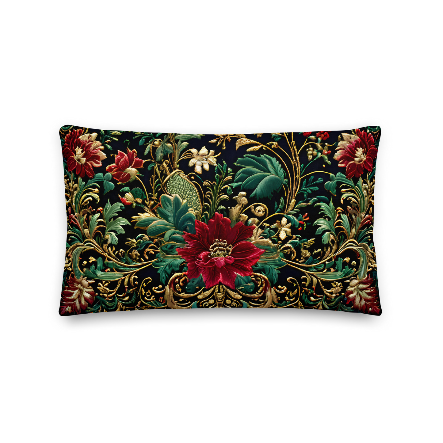 Decorative cushion with tapestry pattern