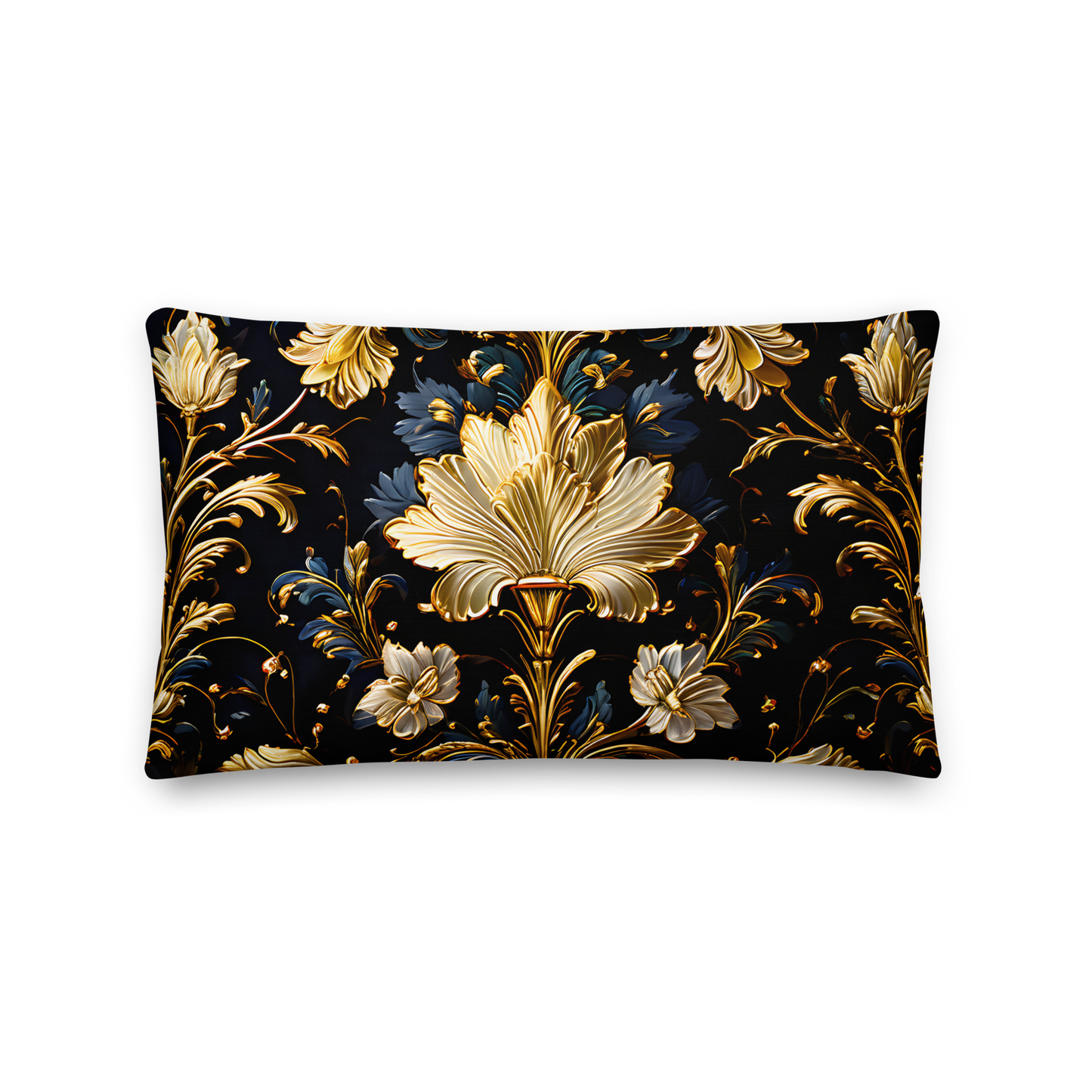 Decorative cushion with Venetian brocade pattern