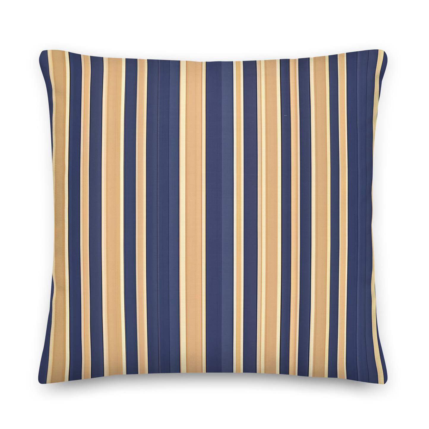 Decorative cushion with a striped pattern