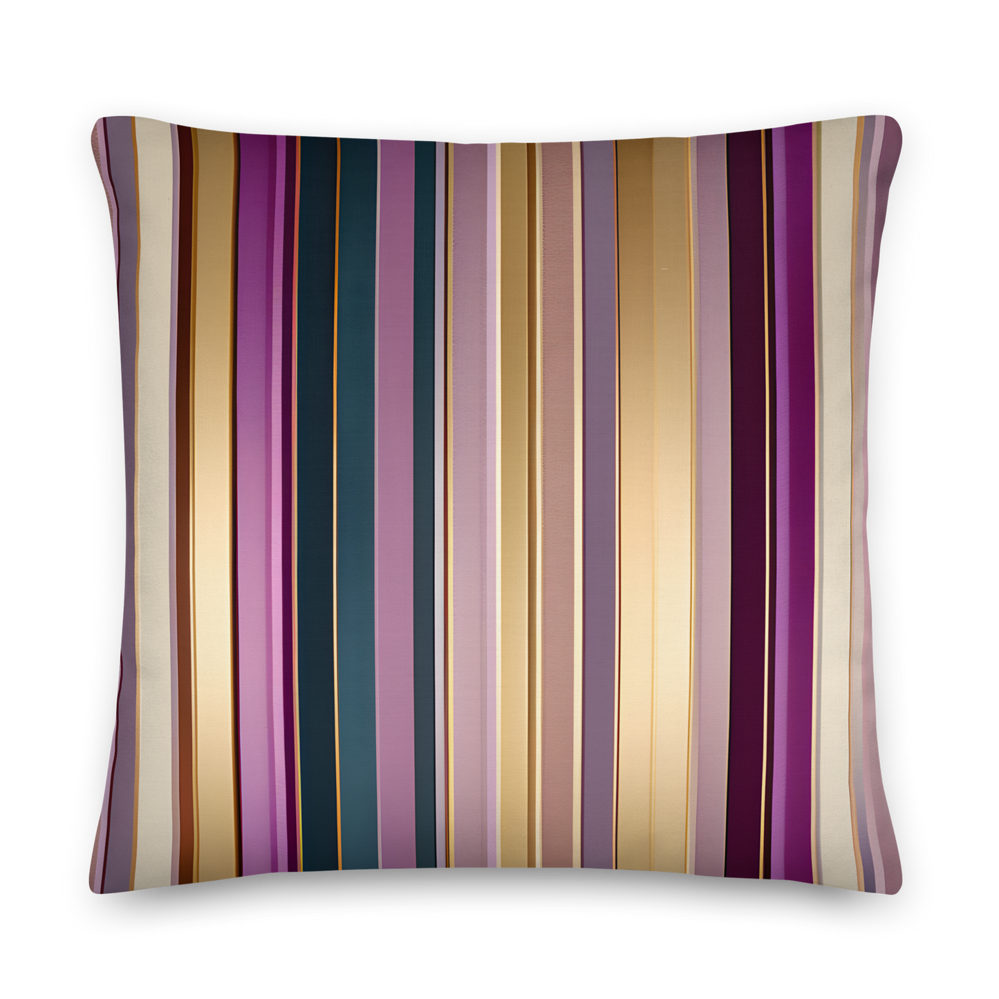 Decorative cushion with a striped pattern