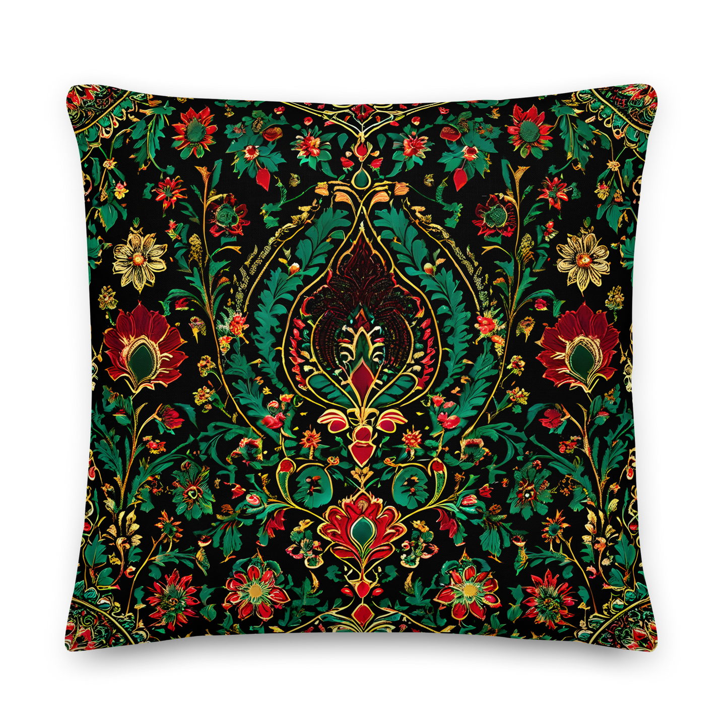 Decorative cushion with Persian floral pattern