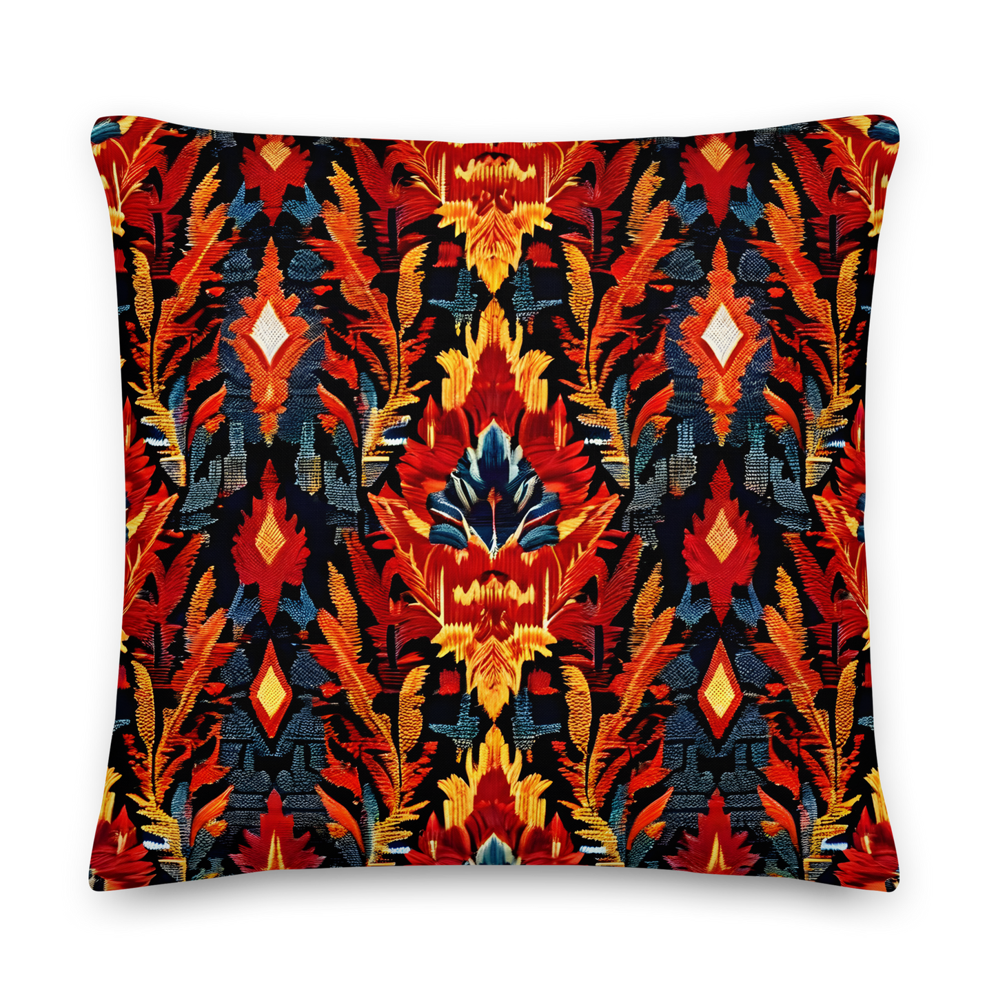 Ikat pattern decorative cushion