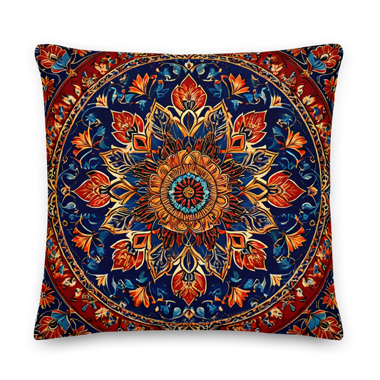 Decorative cushion with Persian medallion pattern