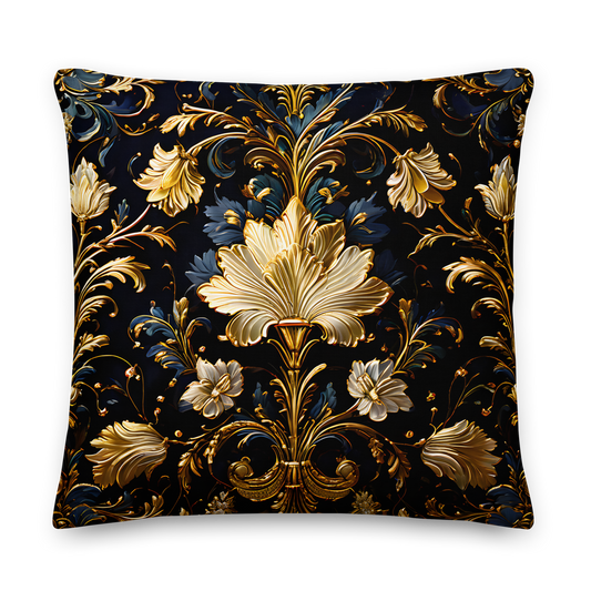 Decorative cushion with Venetian brocade pattern