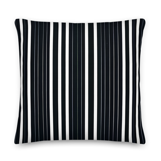 Decorative cushion with pin stripe pattern